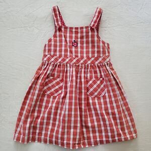 Vintage Gymboree Apple Plaid Dress 4t